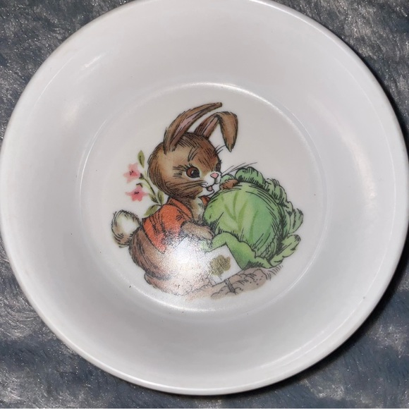 2 Oneida Deluxe 3243 3258 Peter Rabbit Melamine Melmac Bowls 6.5" 4.75" Set 3 - Picture 2 of 6